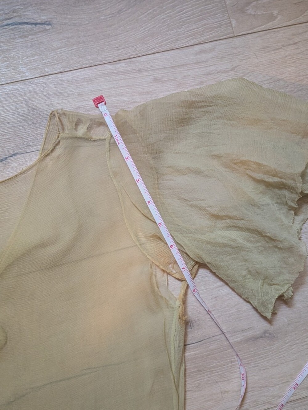 1930's Silk Chiffon Green Ruffle Dress - Picture 9 of 13